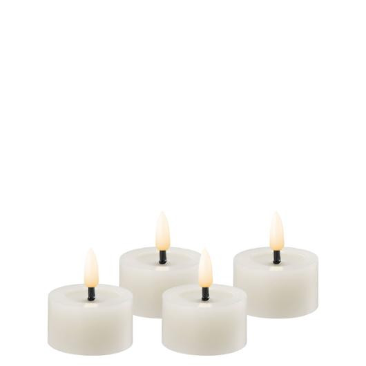 Telys Edelweiss Led 4,5X2,5Cm Hvit (4 stk)