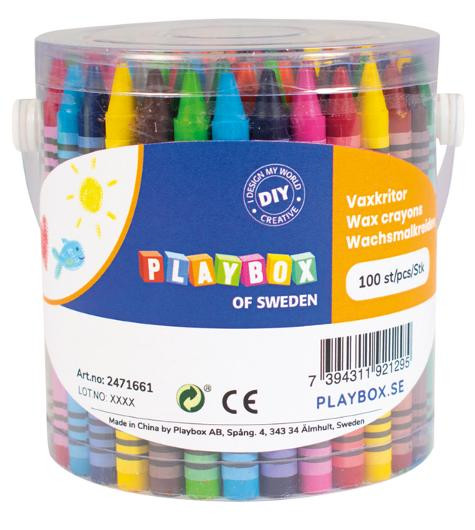 BildeFargestifter Playbox I Bøtte (100 stk)