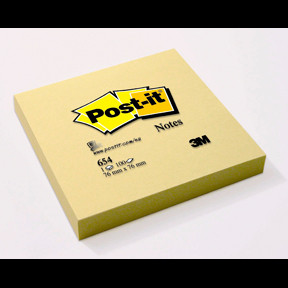Post-it Klistrelapper 76x76 gul (12)