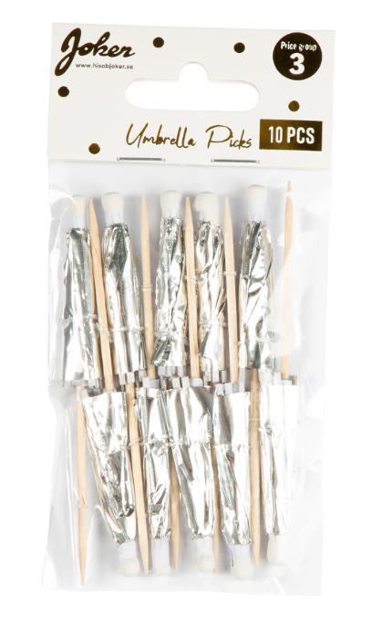 Partyparaply Joker Sølv (10 stk)