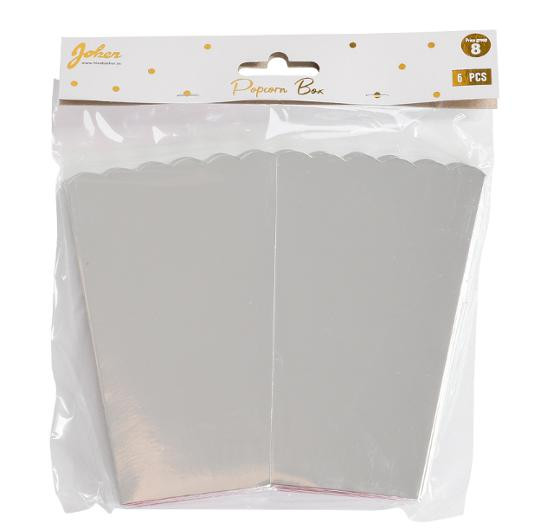 Popcornboks Joker Sølv (6 stk)