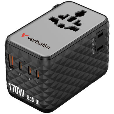 BildeVERBATIM 170W Universal Travel Adapter Black