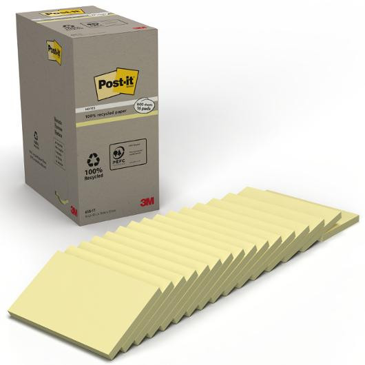 BildeNotatblokk Post-It 76X127 Resirk Cy (16 stk)