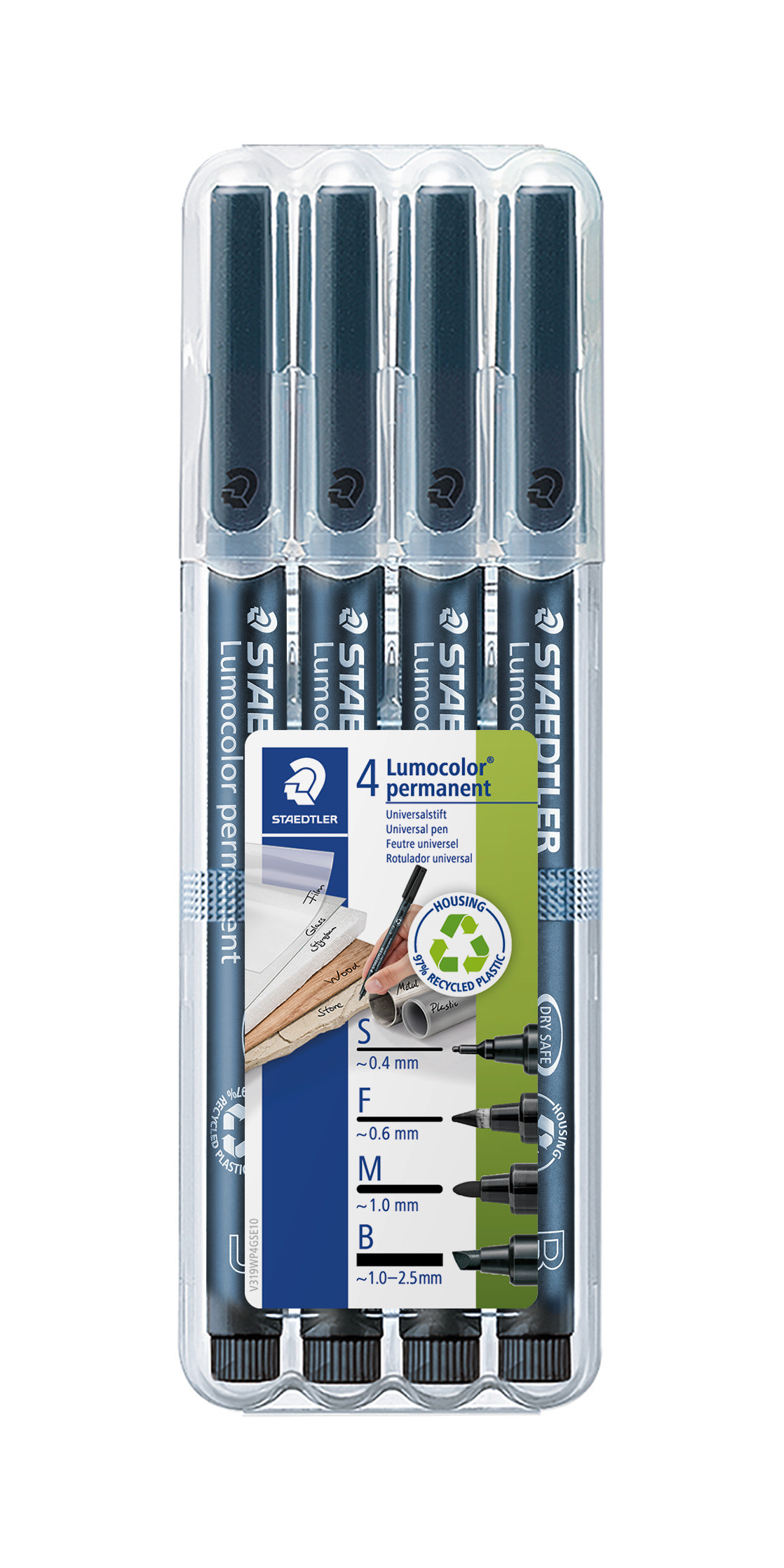 STAEDTLER Merkepenn Lumocolor Perm. OHP assortert (4)