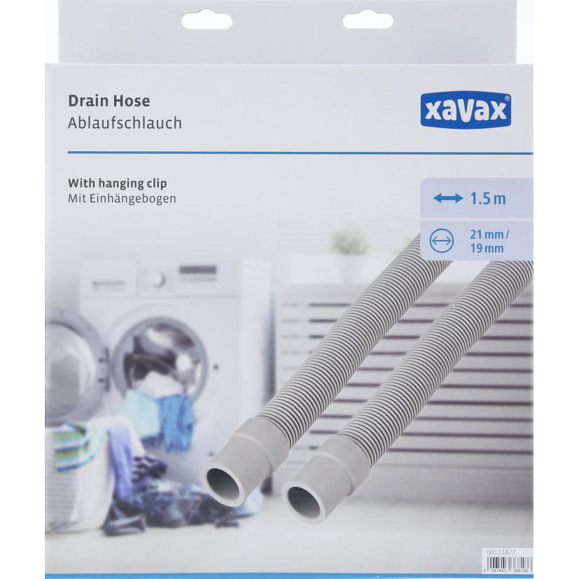 XAVAX Drain Hose for Washing Machine/Dish Washer 1.5 m