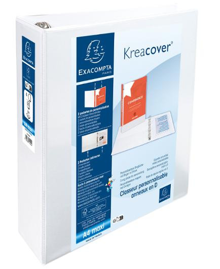 Innstikkperm Exacompta A4+4D 60/90Mm Hvi (10 stk)