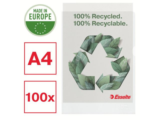 Omslag Esselte Recycled A4 100my (100)