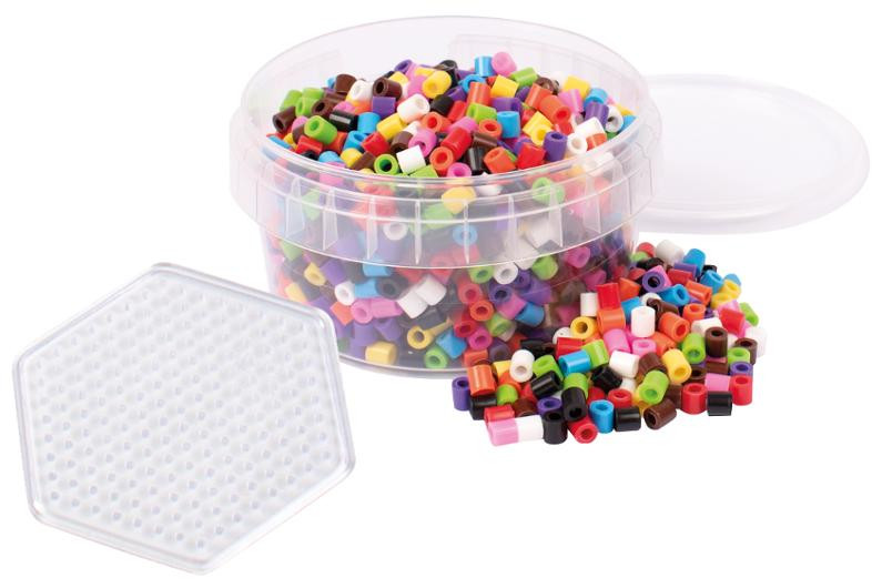 BildePerler Playbox 10 Farger M.plate (1000 stk)