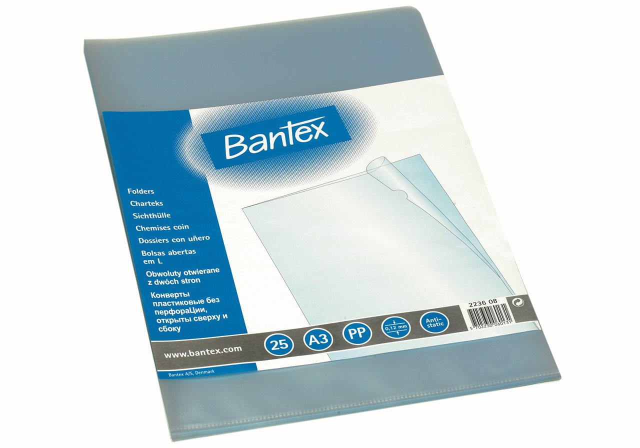 BildeBantex Lomme A3 Topp-side pning 0,12 Mm, Trans, 25 stk.