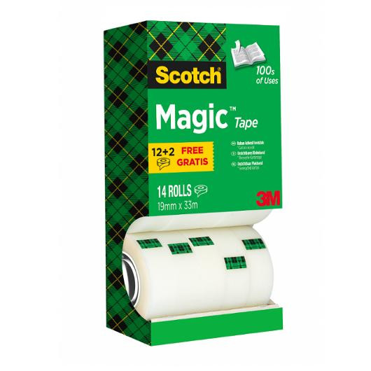 BildeTape Scotch Magic 810 12+2Rl Gratis (14 stk)