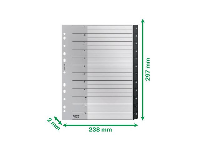 Register Leitz Recycle 1-12 A4+ Pp