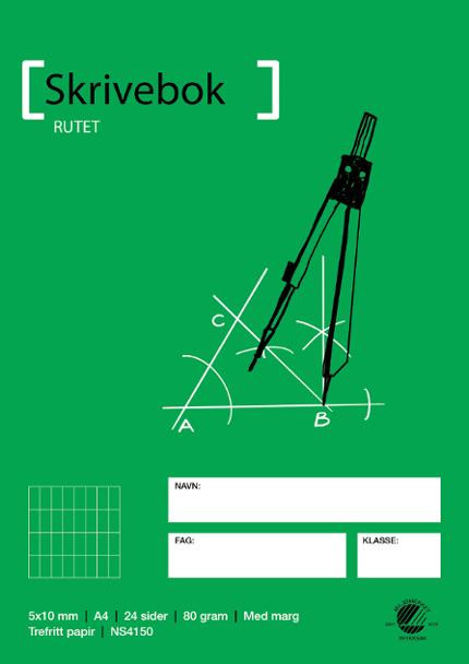 BildeSkrivebok A4 80G 24Bl 5X10 Rutet (20 stk)