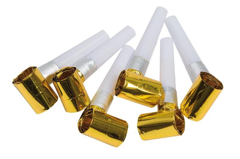 BildePartyblåse Joker Gull (6 stk)