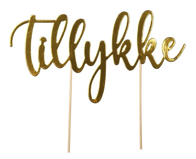 BildeKakepynt Joker Til Lykke Gull