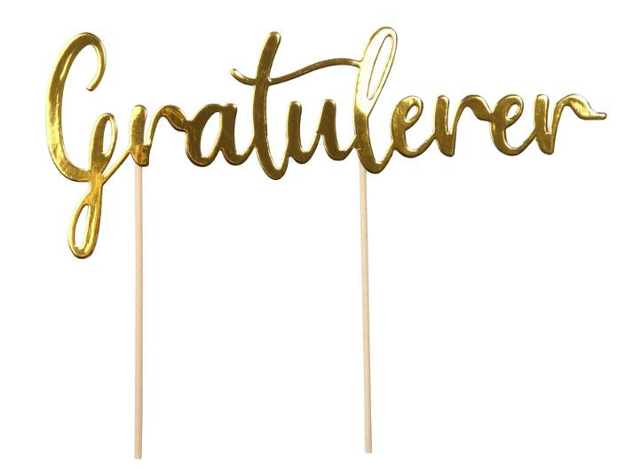 BildeKakepynt Joker Gratulerer Gull