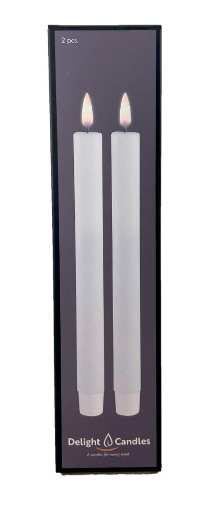 BildeKronelys Delight Led 2,2X24Cm Hvit (2 stk)