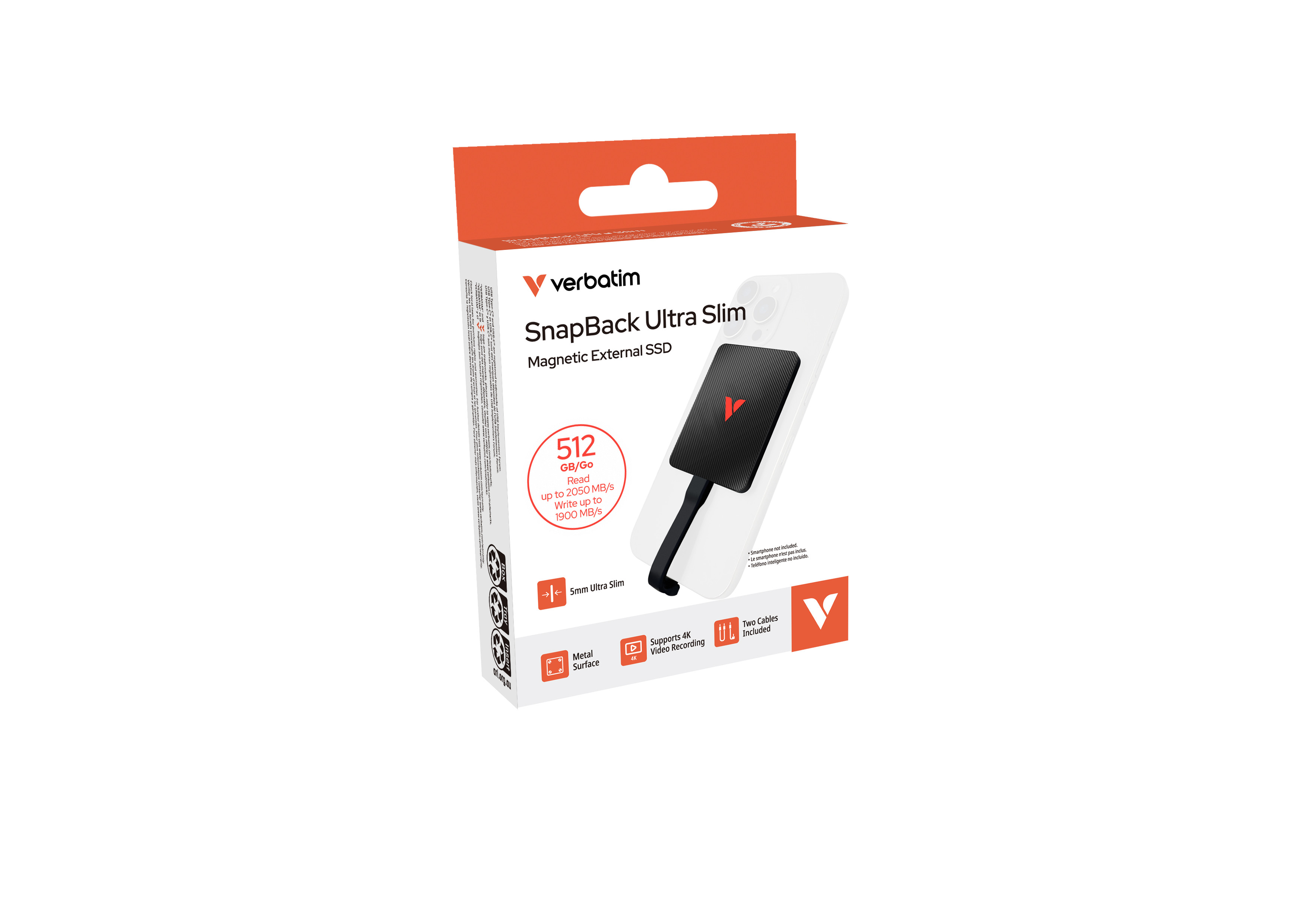 BildeSnapBack Ultra Slim SSD USB 3.2 Gen 2x2 512GB Black