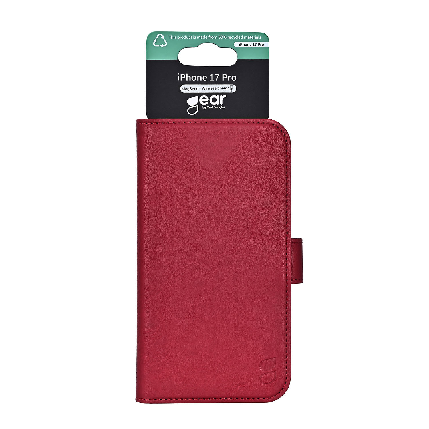 GEAR Classic 3 card Recycled MagSerie iPhone 17 Pro Deep Red