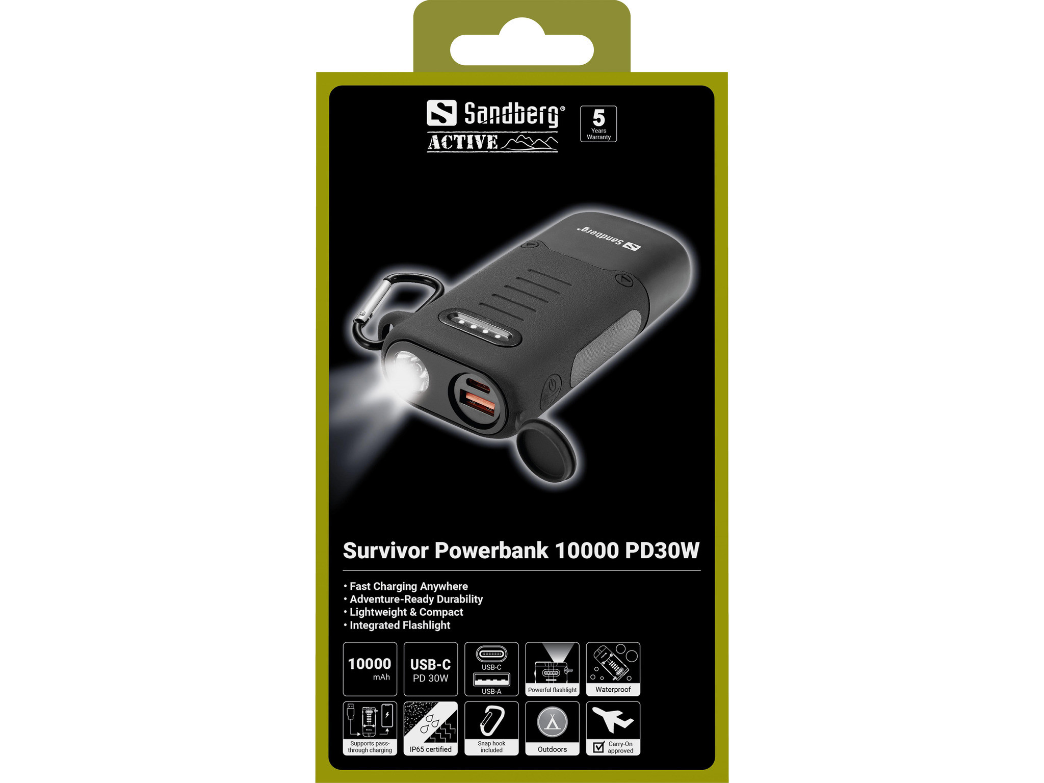 Sandberg Survivor Powerbank 10000 PD30W  