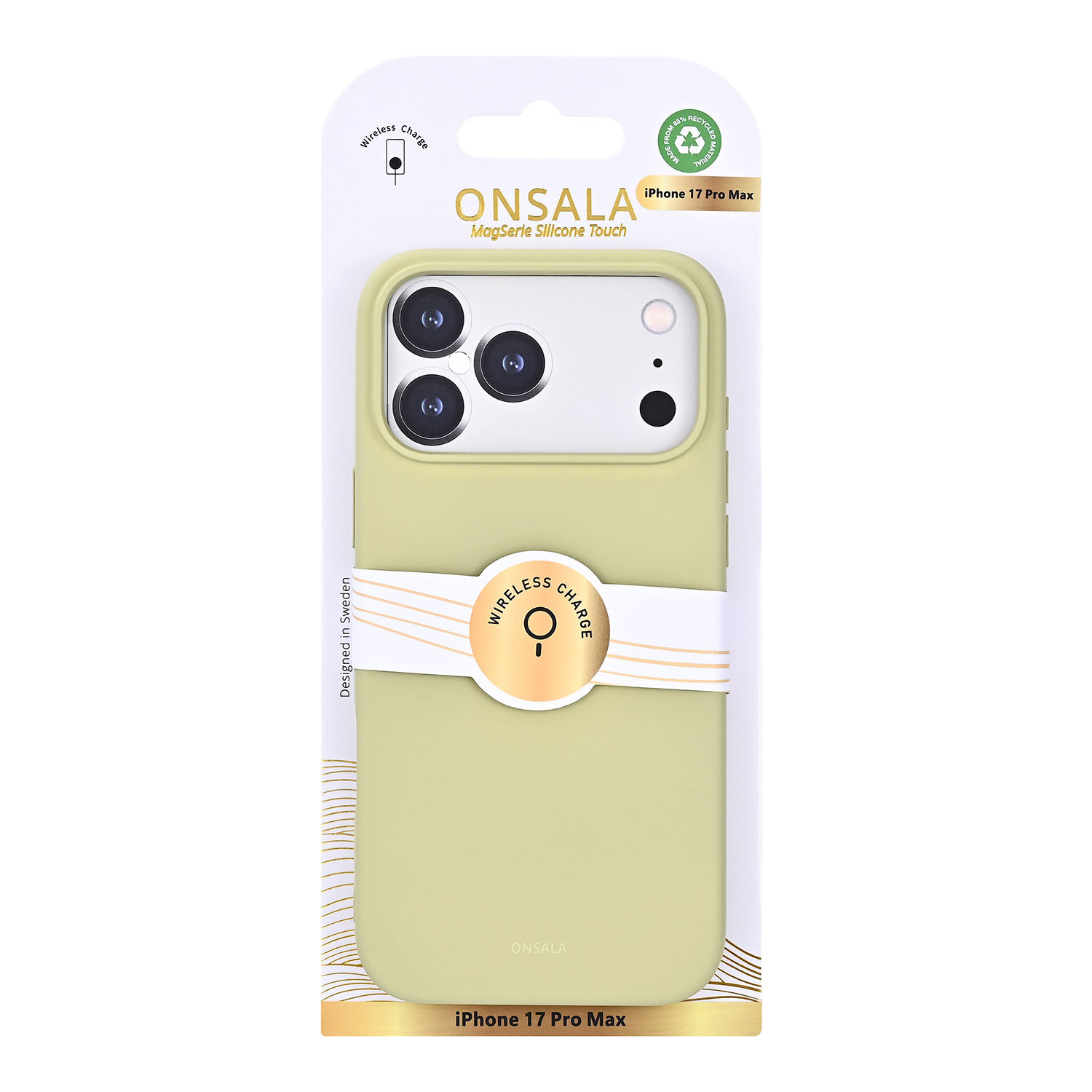 ONSALA Back Sil Touch Recycled MagSerie iPhone 17 Pro Max Lime