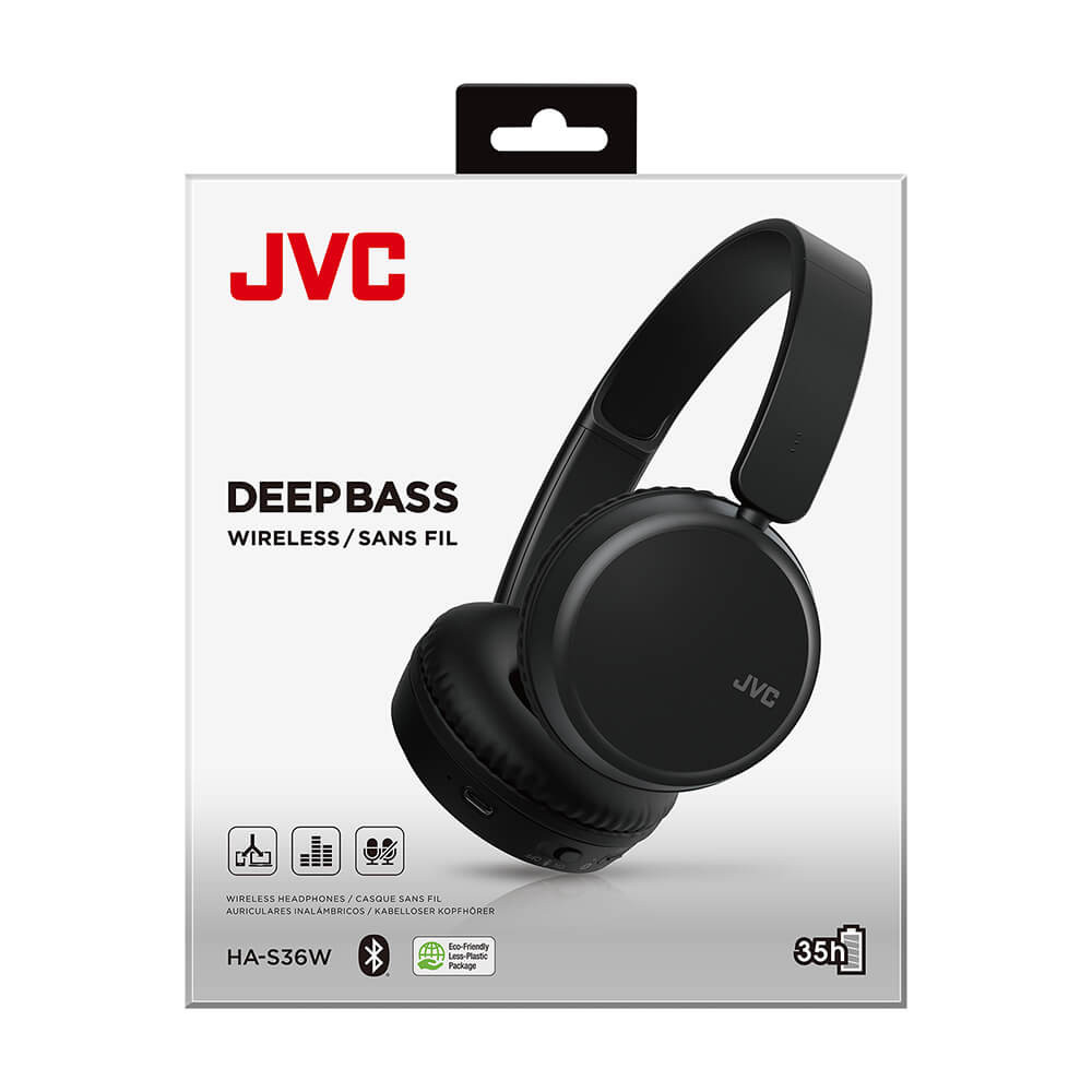 JVC Headphone On-Ear Black HA-S36W-B-U
