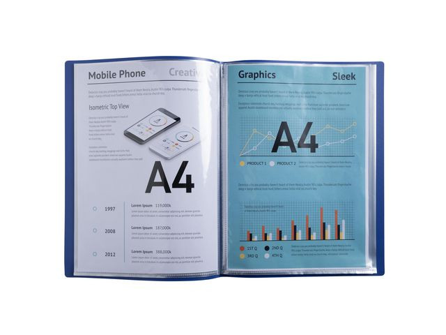 Presentasjonsmappe Exacompta Beeblue 40L (4 stk)