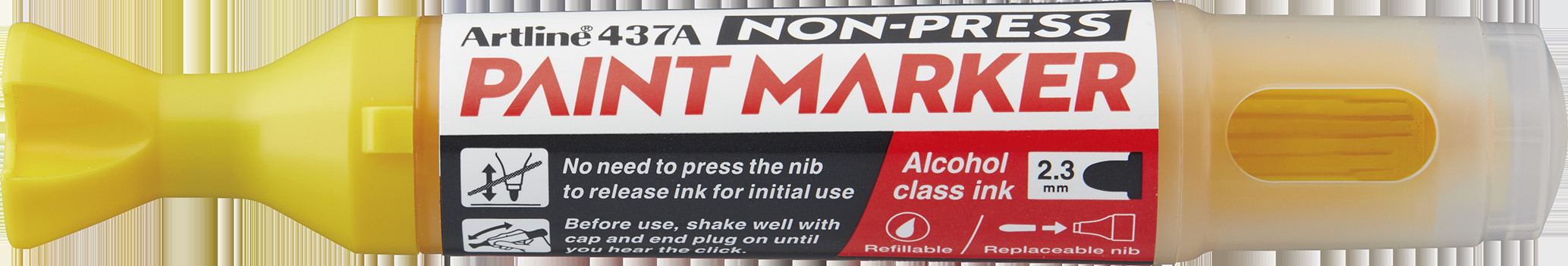 Artline Non-press paint marker 437A Yellow