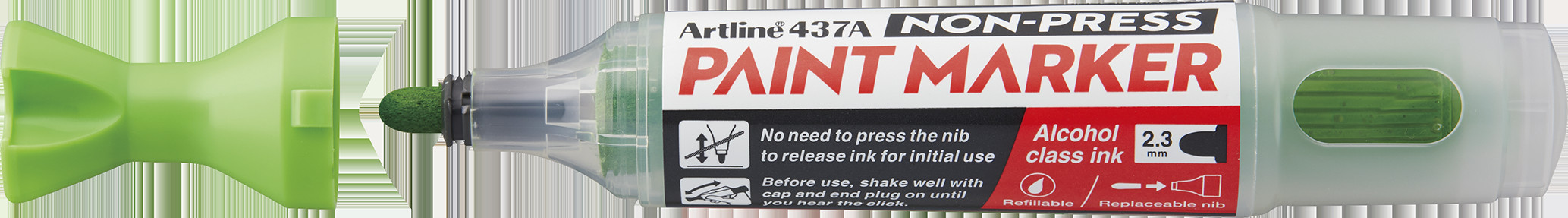 BildeArtline Non-press paint marker 437A Yellow Green