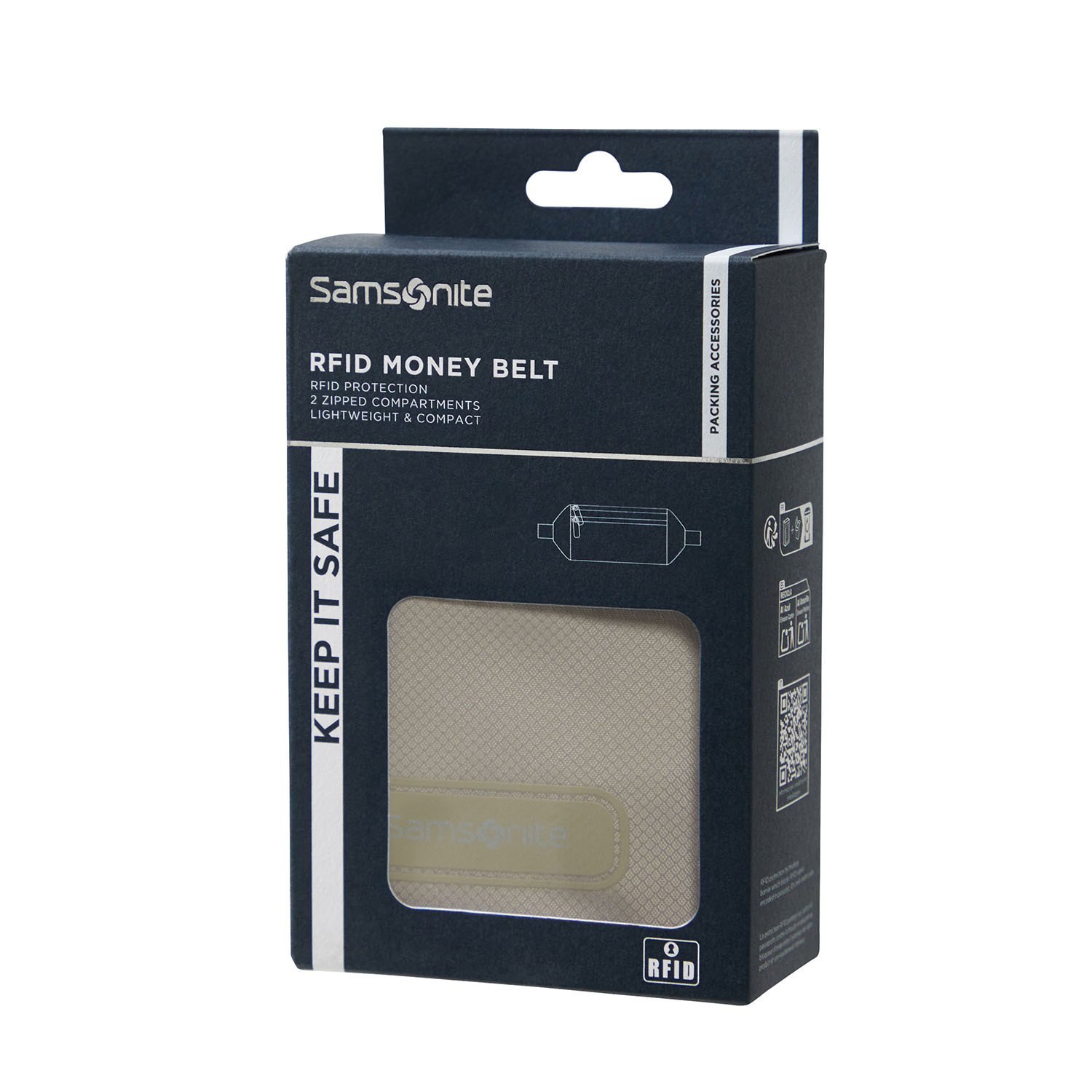 SAMSONITE TA Revolution RFID Money Belt Eclipse Grey