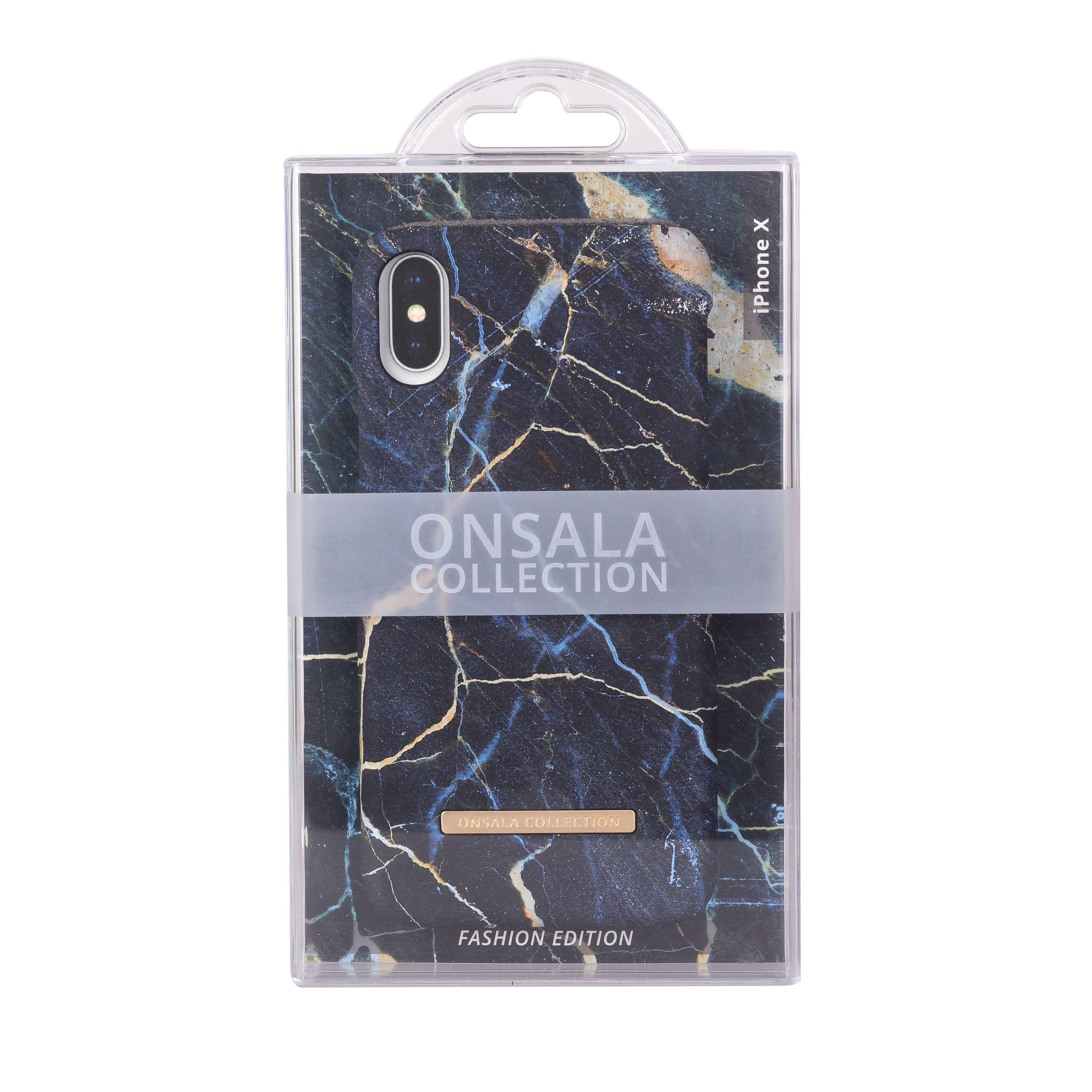 ONSALA COLLECTION Mobildeksel Soft Black Galaxy Marble iPhoneX/Xs