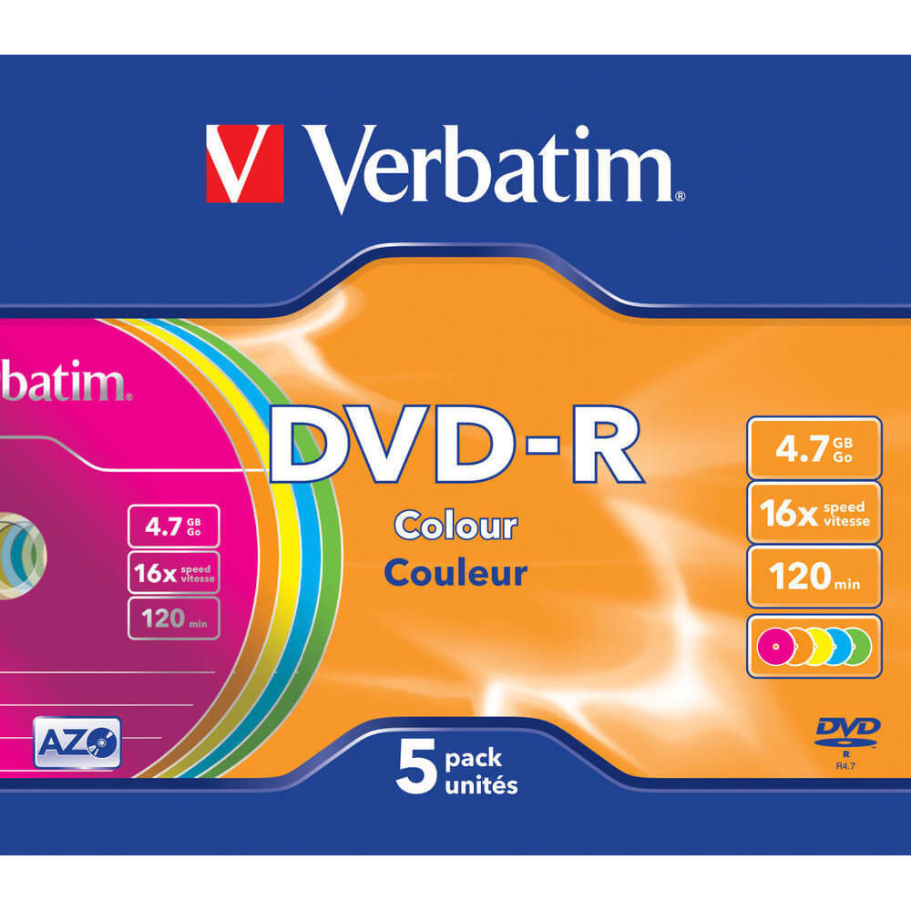 VERBATIM DVD-R 4,7GB 5-pk Slim Case