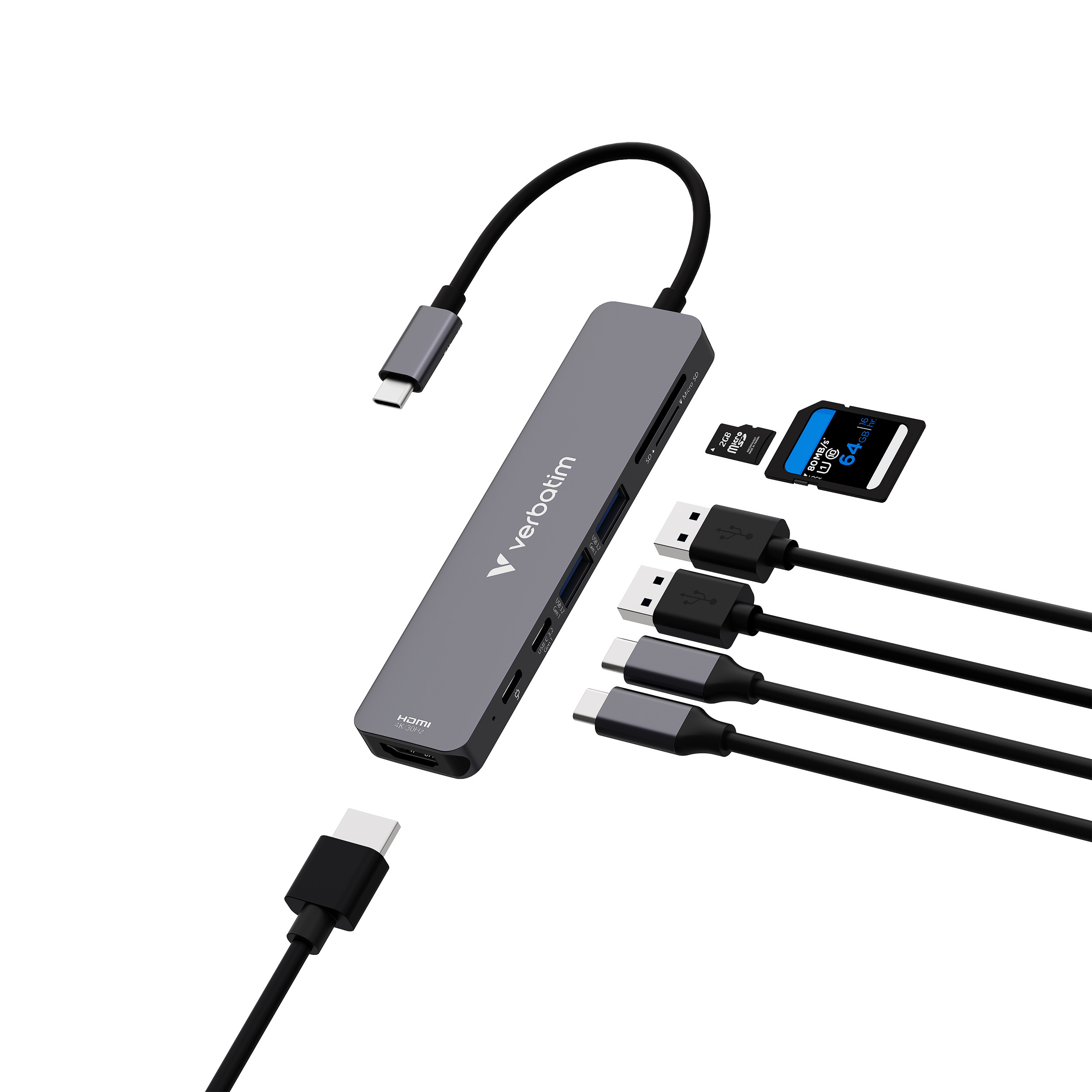 VERBATIM USB-C Essentials Multiport Hub 7 Port
