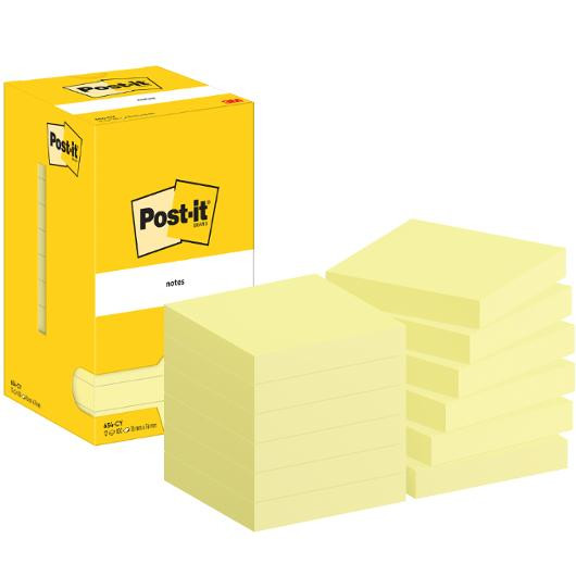 BildePost-it Klistrelapper 76x76 gul (12)