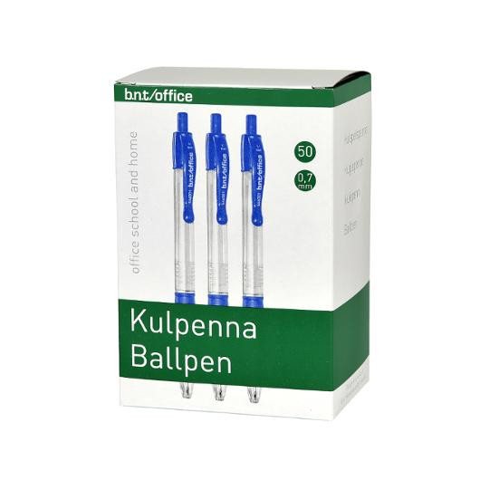 Kulepenn B.n.t 0,7Mm Blå (50 stk)