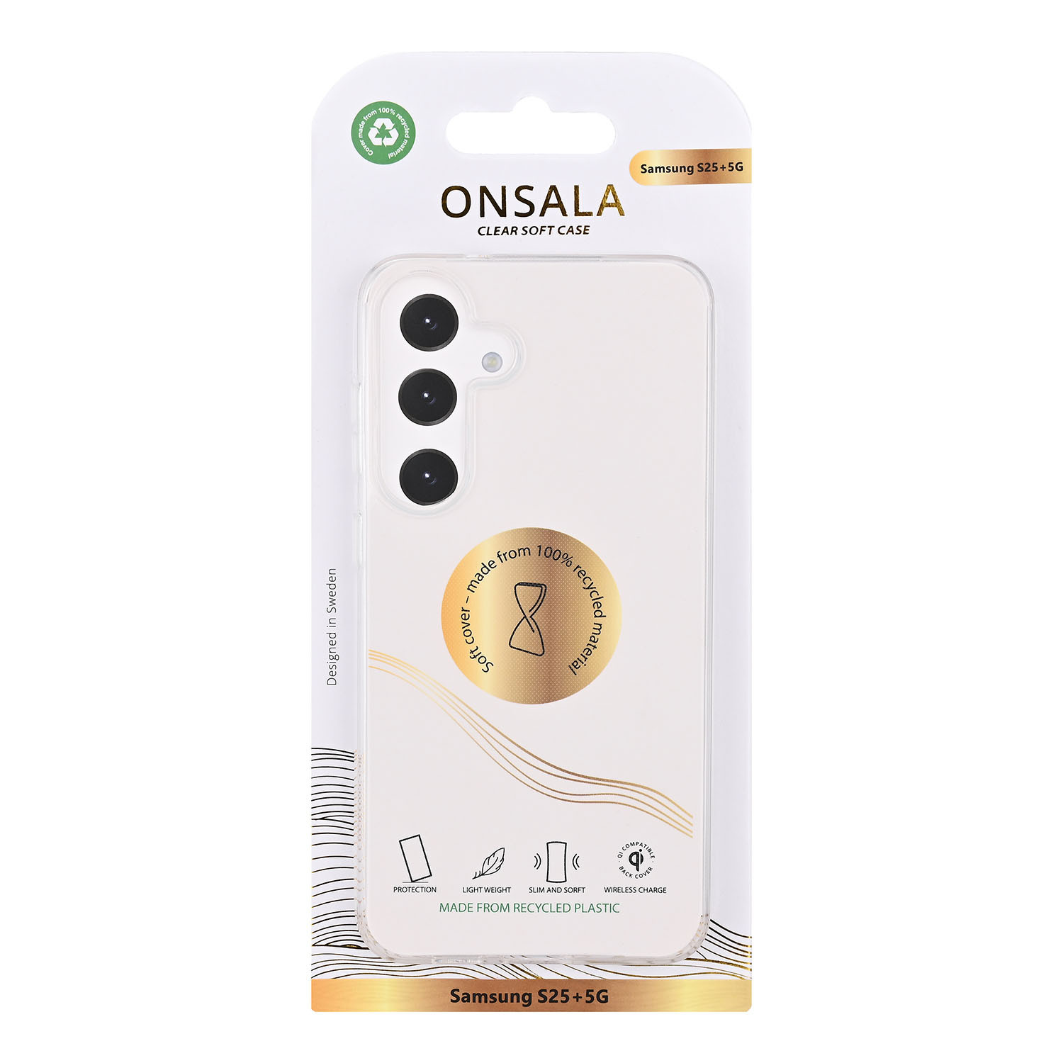 ONSALA Back Recycled Clear Case TPU Samsung S25+ 5G