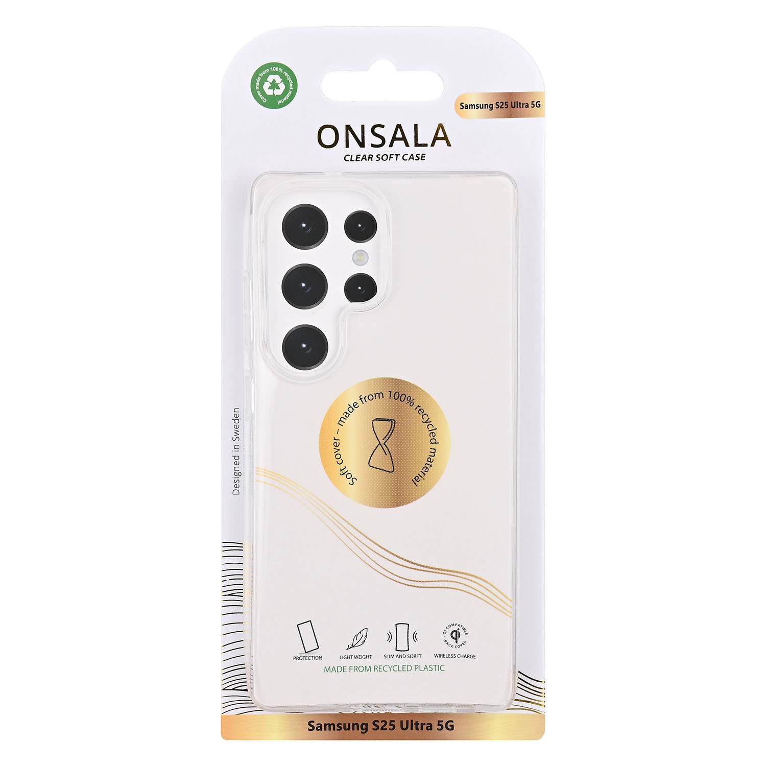 ONSALA Back Recycled Clear Case TPU Samsung S25 Ultra 5G
