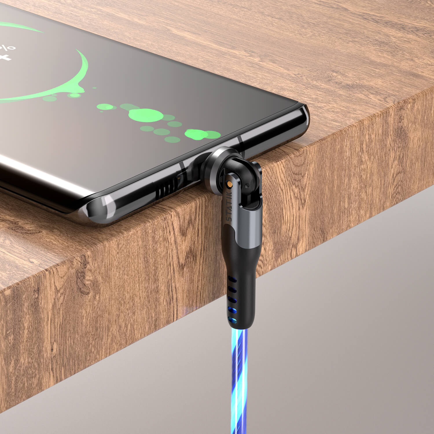 STATIK PowerPivot Pro, Glowing LED USB-C to USB-C, 1m