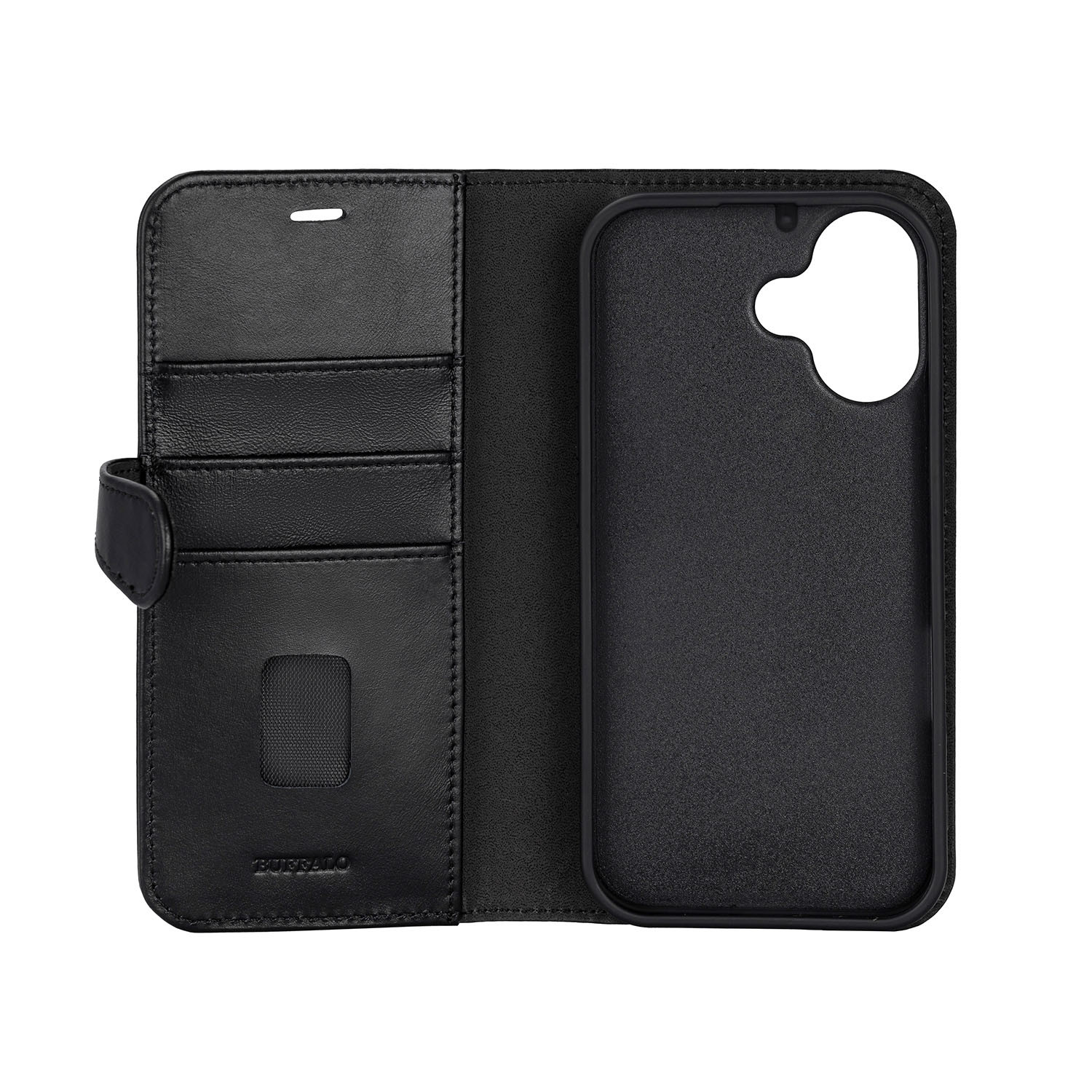 BUFFALO 2in1 Leather 3 card MagSeries iPhone 17 Black