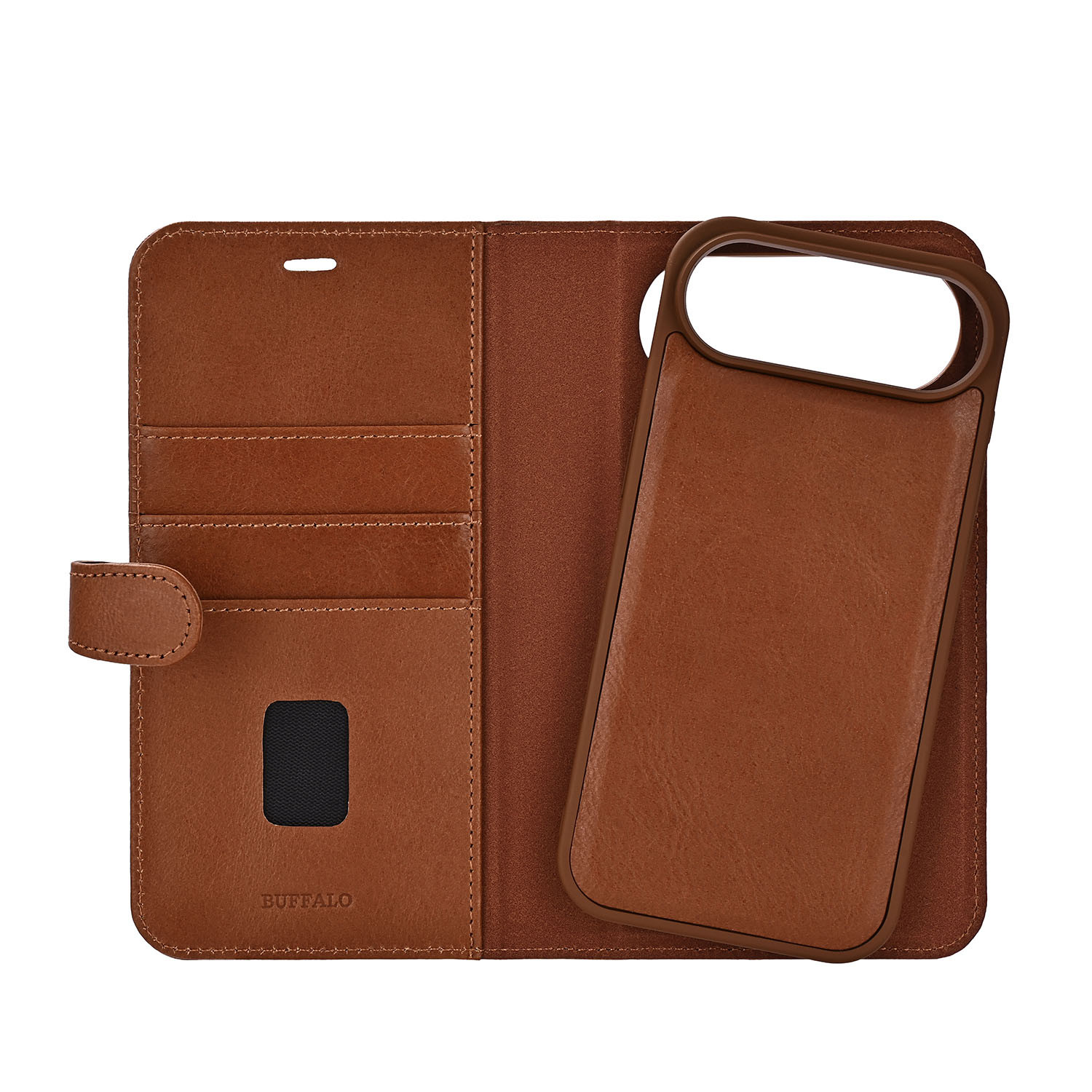 BUFFALO 2in1 Leather 3 card MagSeries iPhone Air Brown