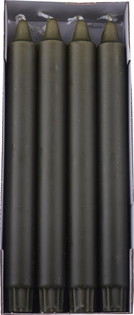 BildeKronelys Diana Stearin 24Cm Oliven (8 stk/pk, 12 pakker)