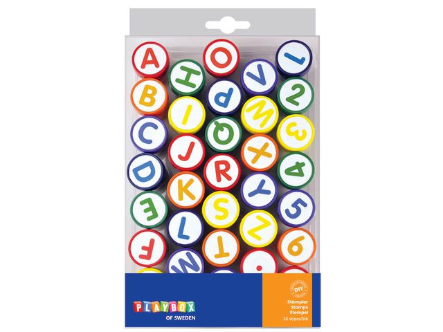 BildeStempler Playbox Bokstaver Og Tall (35 stk)