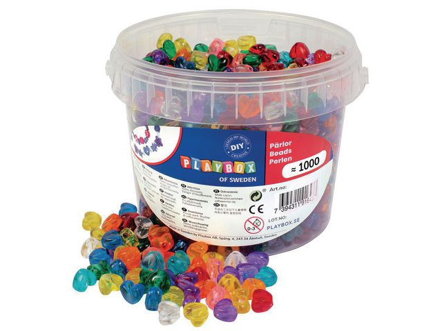 BildeHjerteperler Playbox 453 G (1000 stk)