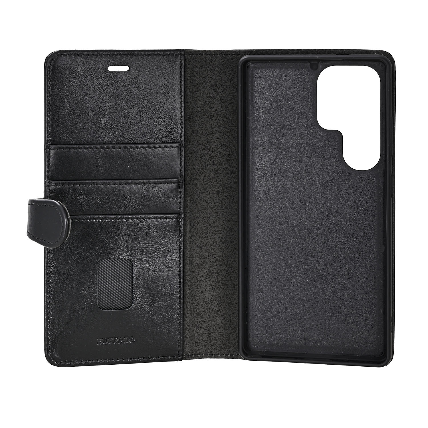 BUFFALO 2in1 Wallet Leather 3 card Samsung S25 Ultra 5G Black