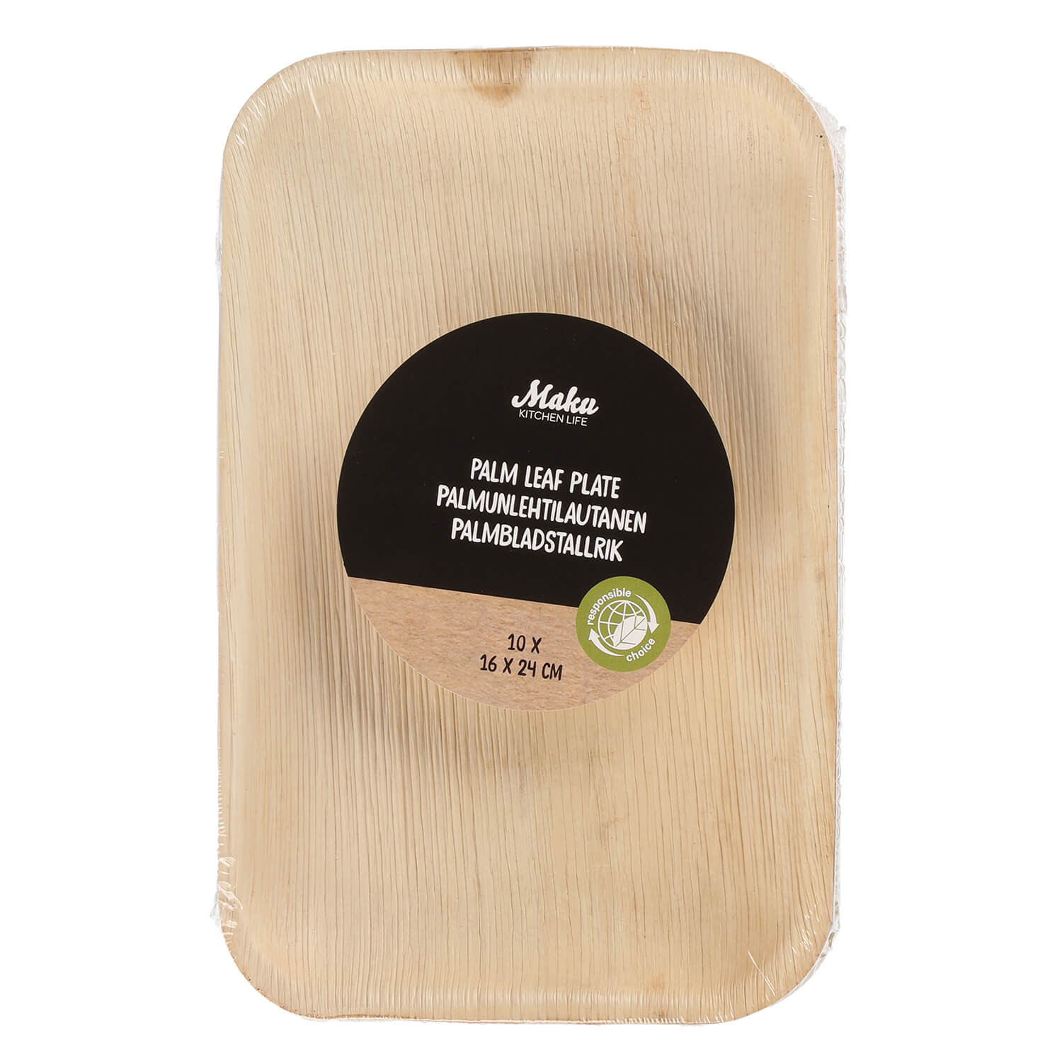 MAKU Palm Leaf Plate 16x24 cm 10pcs