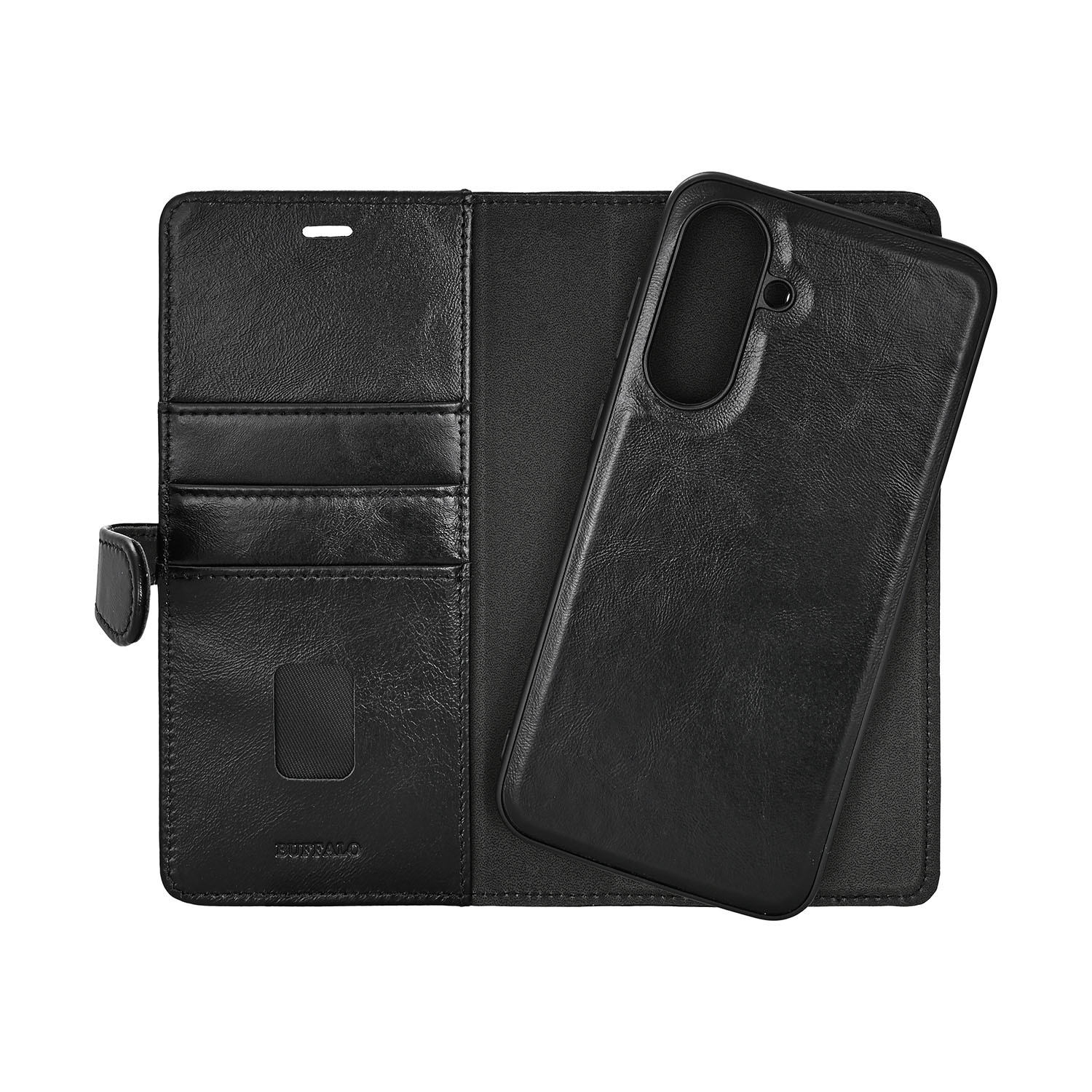 BUFFALO 2in1 Wallet Leather 3 card Samsung A36 5G Black