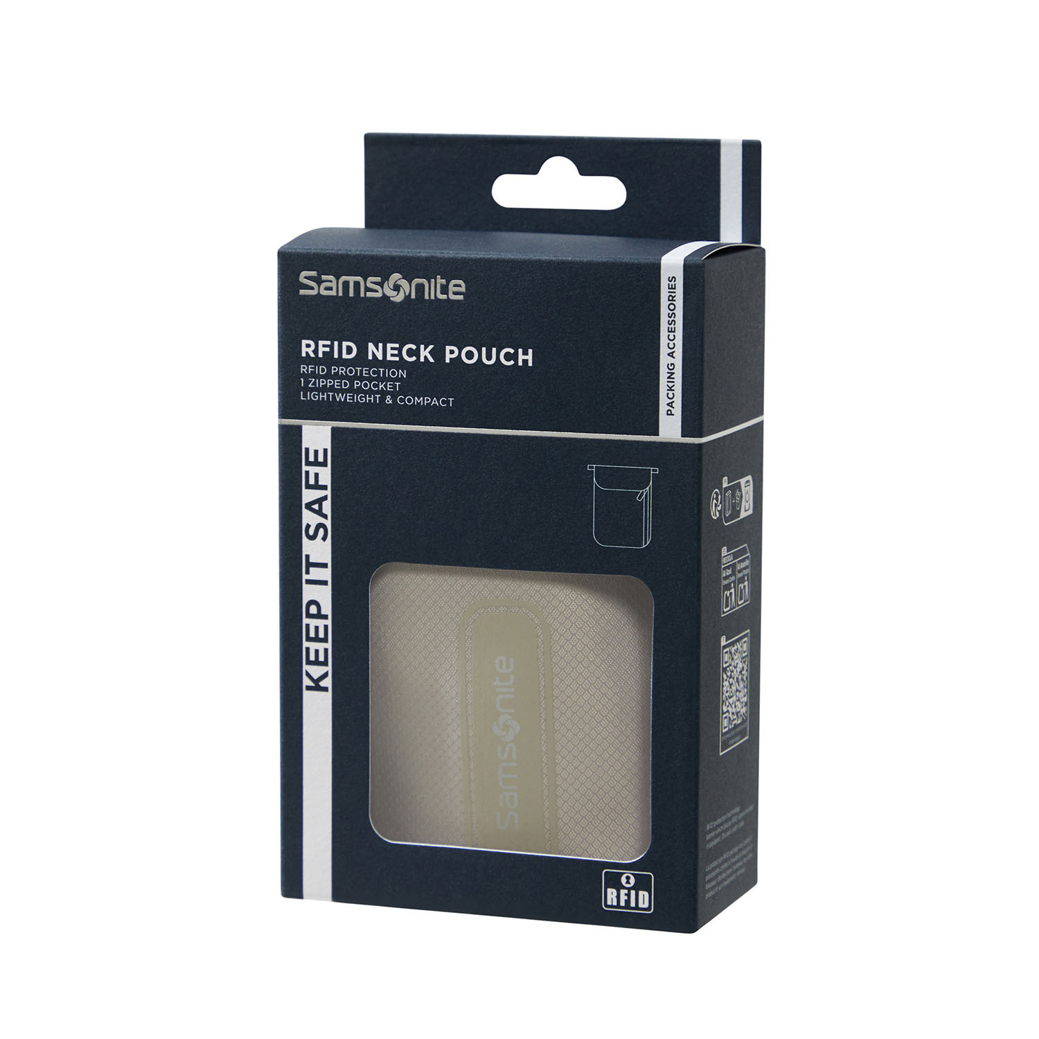 SAMSONITE TA Revolution RFID Neck Pouch Eclipse Grey