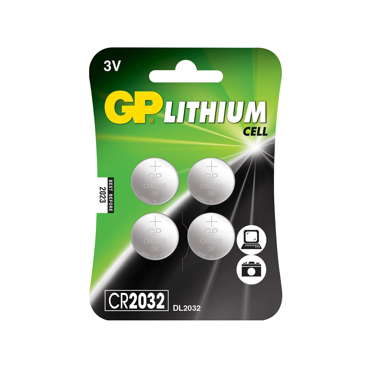 BildeGP Lithium Coin Cell CR2032 4-pack