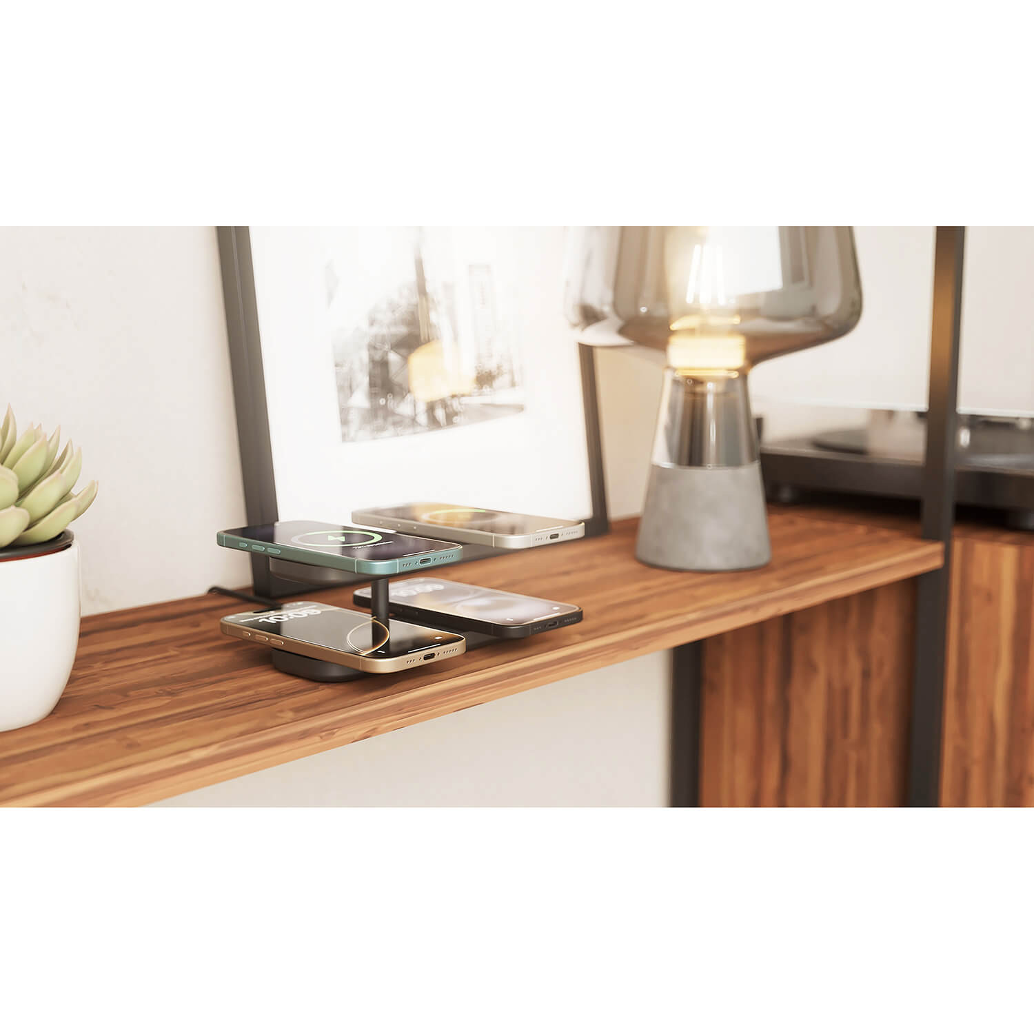 ZENS Wireless Charger Quattro Pro 4 Qi2 Black