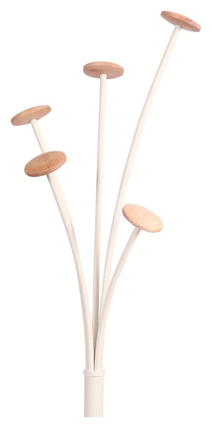 Stumtjener Alba 5 Kroker 187Cm Hvit/Tre