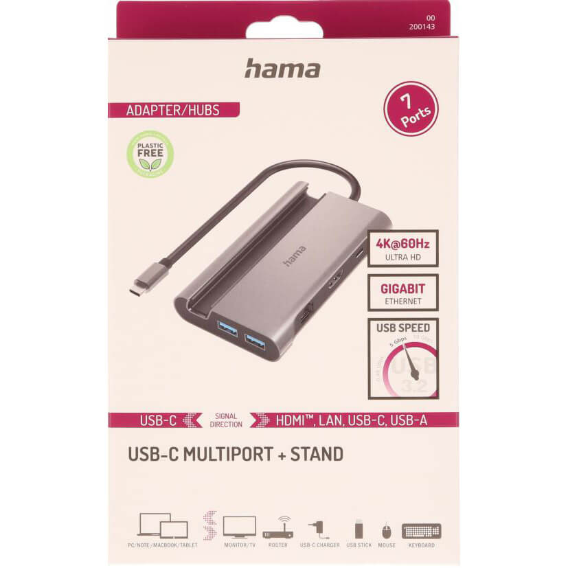 HAMA USB-C Hub Multiport x 7 Ports